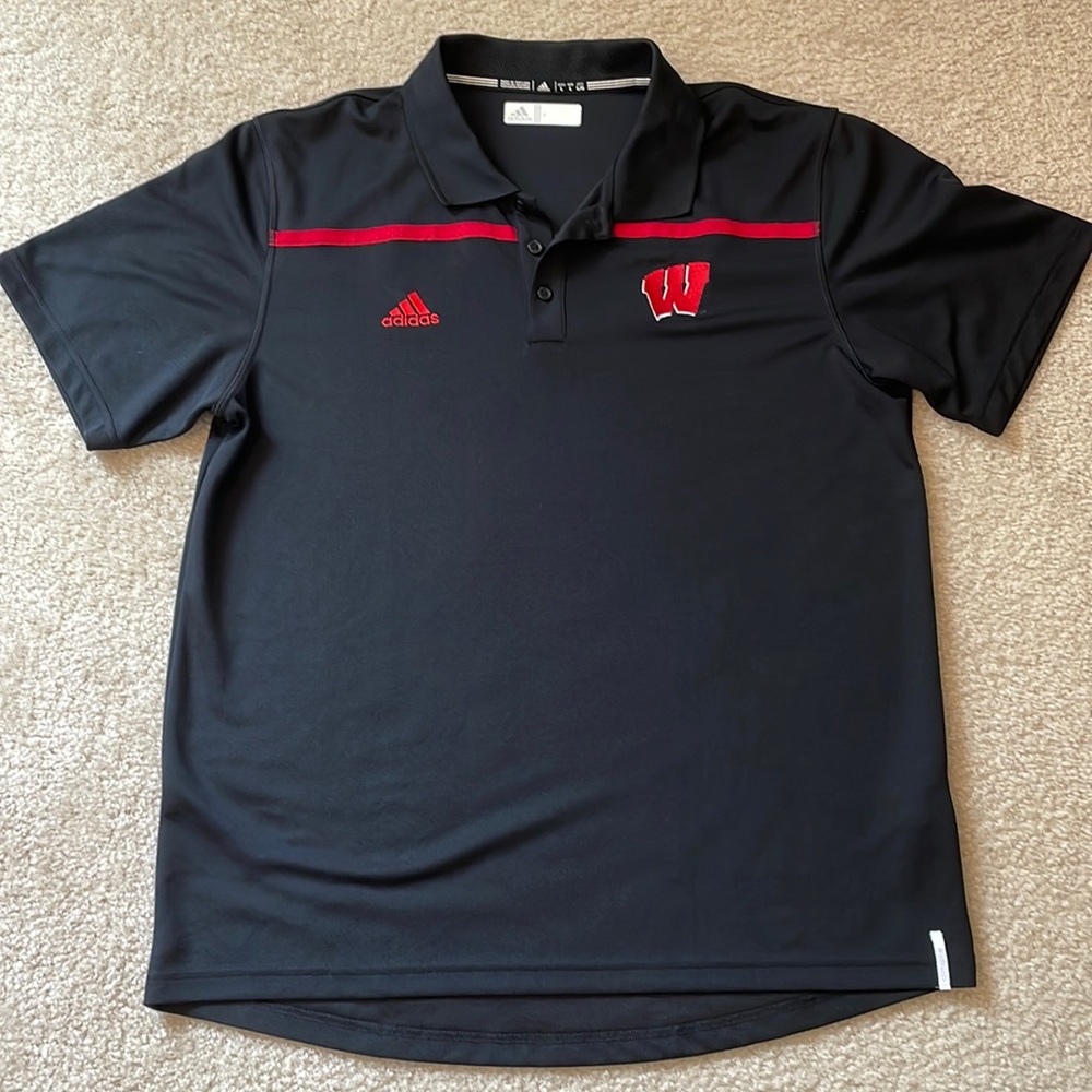Adidas Wisconsin Badgers Polo Shirt